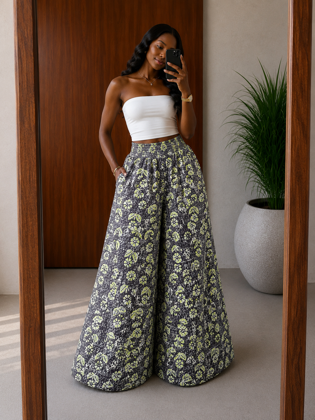 The Nuru Pants : Leafy Wash