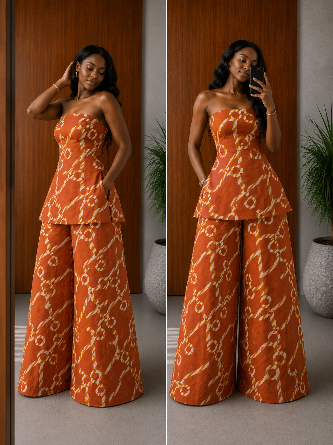 The zahara set: Orange tate