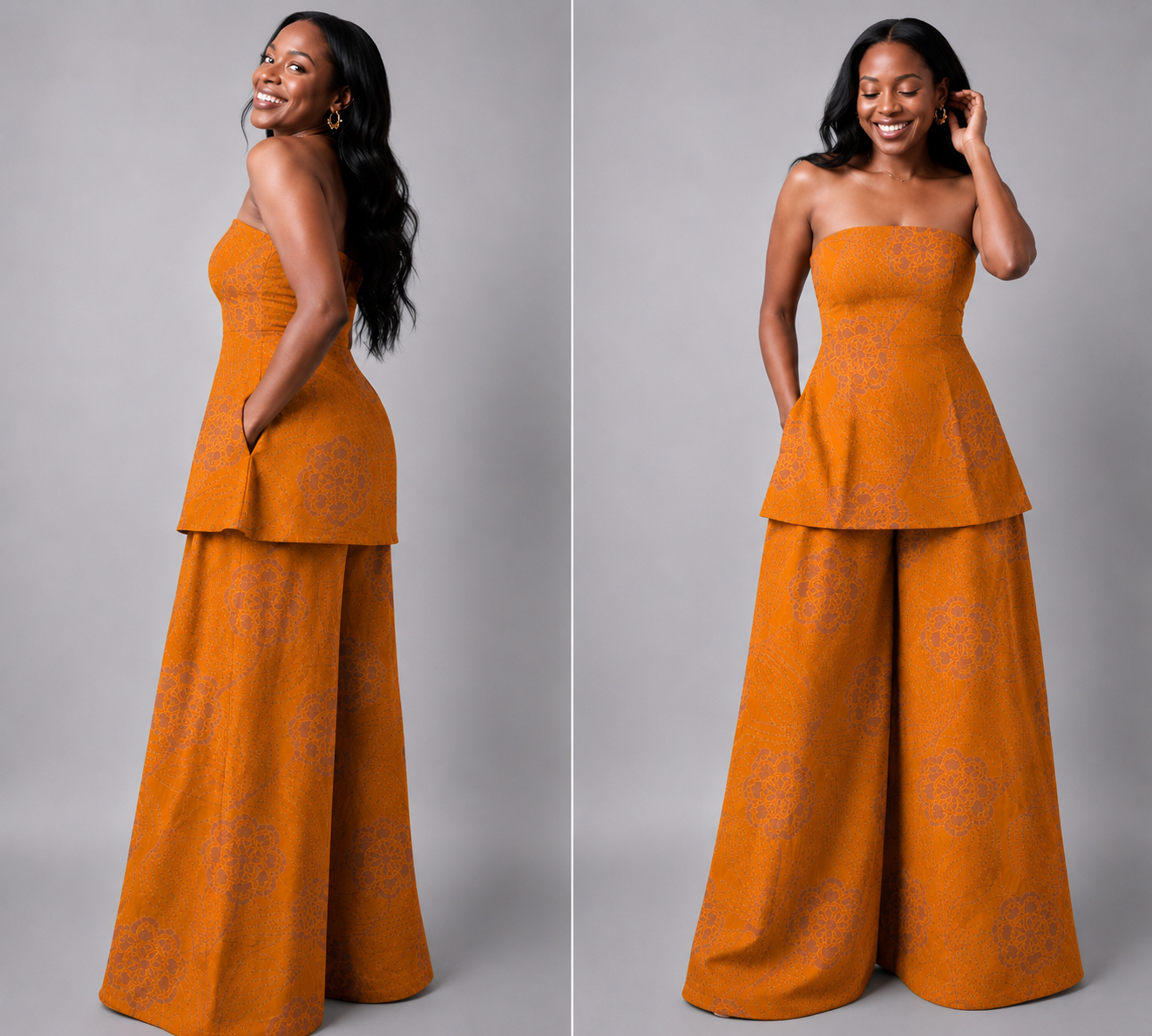 The zahara set: Orange details