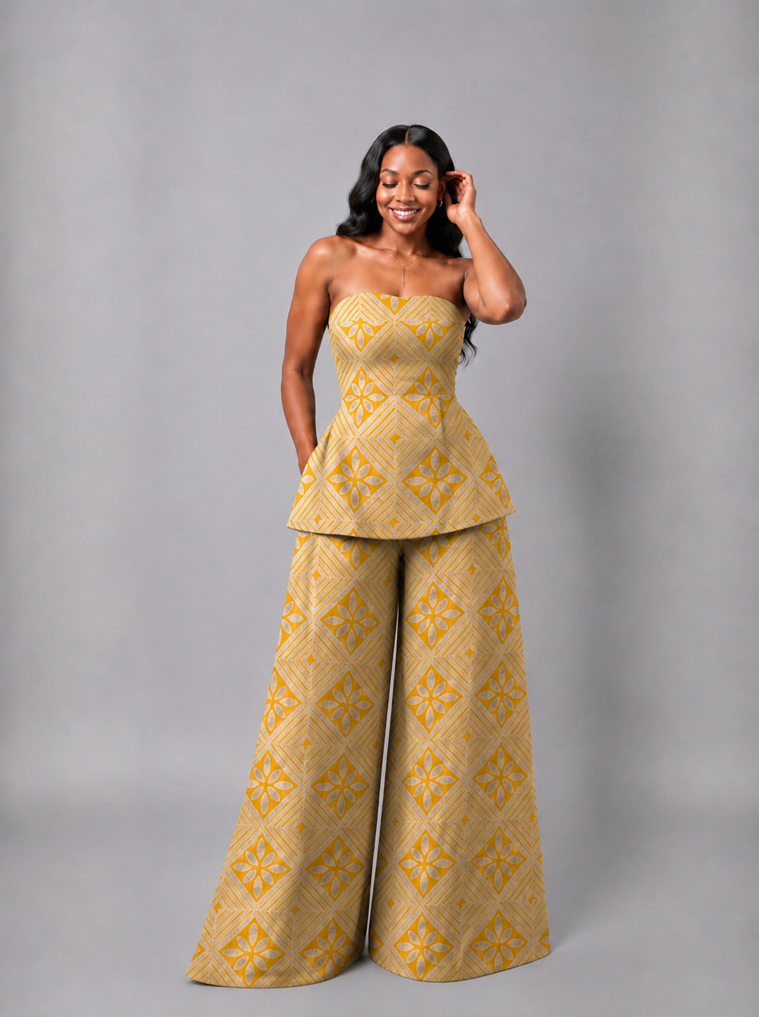 The zahara set: Grey&Orange floral