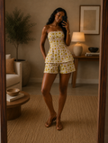 The Zahara short set: Greenpink hue