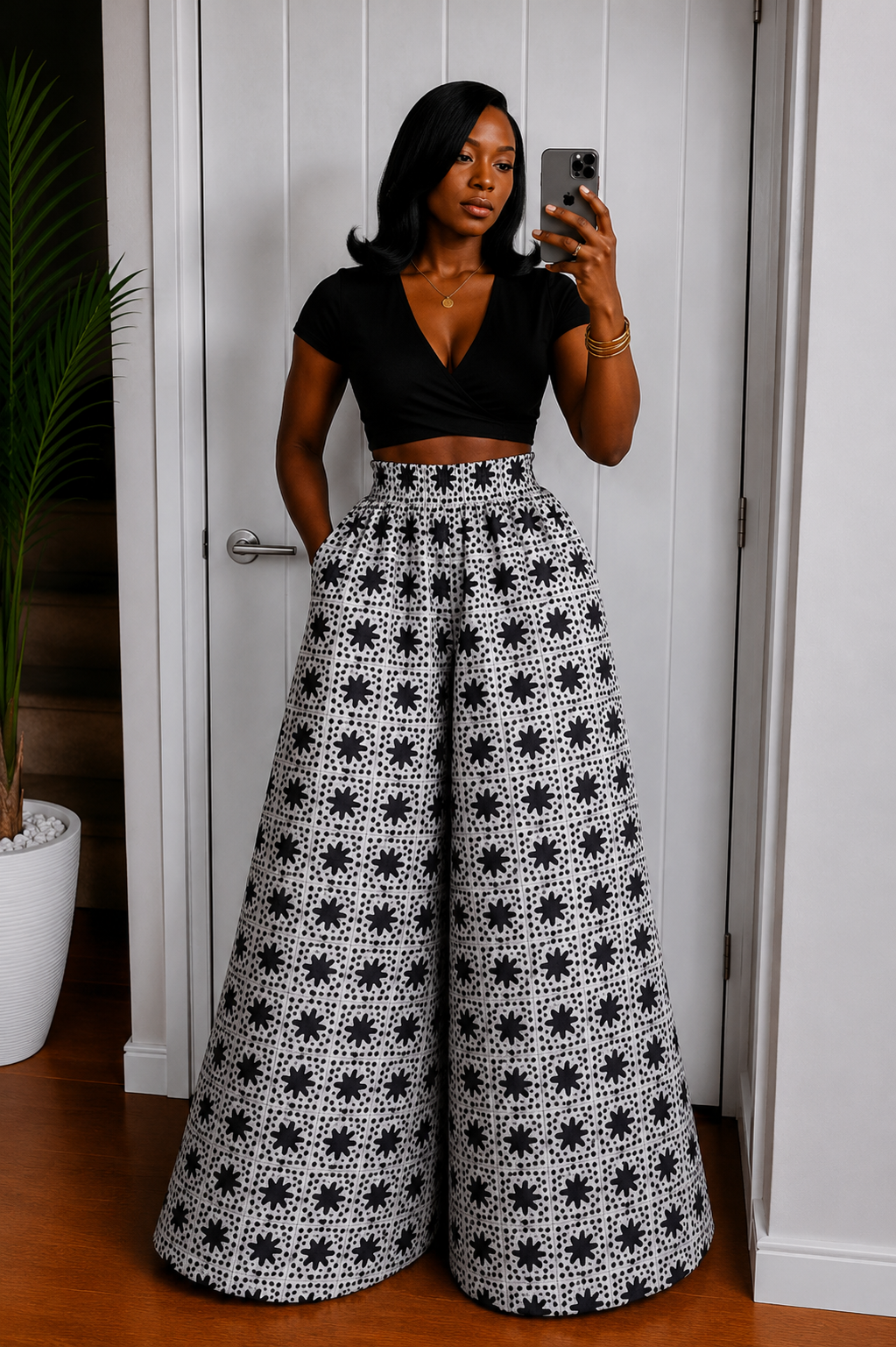 The Nuru Pants : Navy stars