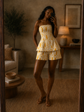 The Zahara short set : Briar yellow