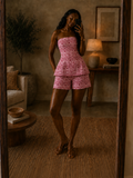 The Zahara short set : Pink edge