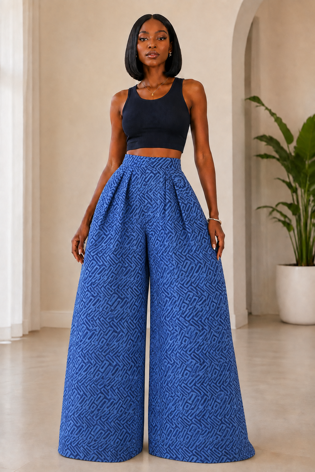 The Kala pants : Blue Cubes